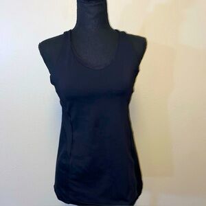 Lululemon Stash N Run Tank Black W1BB5S Size 6 Black Activewear Top Stretch